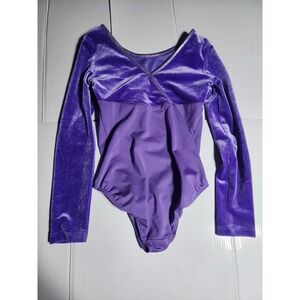 Danskin Now Girls' Gymnastics Leotard – Purple Velvet, Size 6-6X